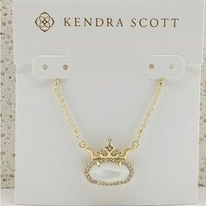 Kendra Scott x Disney Ivory Princess Gold Short Pendant Necklace